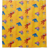 Sesamstraat | Mecha Builders Pattern Douchegordijn (Voorkant)