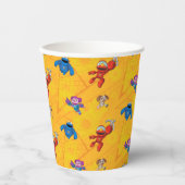 Sesamstraat | Mecha Builders Pattern Papieren Bekers (Voorkant)