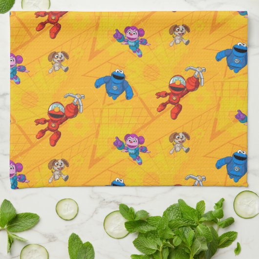 Sesamstraat | Mecha Builders Pattern Theedoek (Gevouwen)