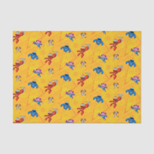 Sesamstraat Mecha Builders Pattern Tissuepapier