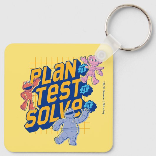 Sesamstraat | Mecha Builders Plan Test Solve Sleutelhanger (Achterkant)