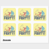 Sesamstraat | Monster Dance Party Vierkante Sticker (Vel)