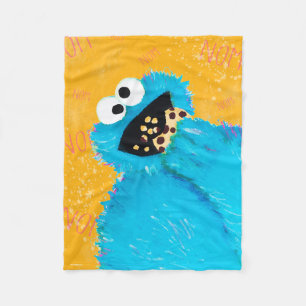 Sesamstraat   NOM NOM Cookie Monster Fleece Deken
