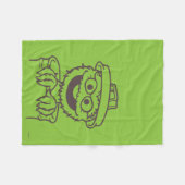 Sesamstraat | Oscar de Grouch Fleece Deken (Voorkant (Horizontaal))