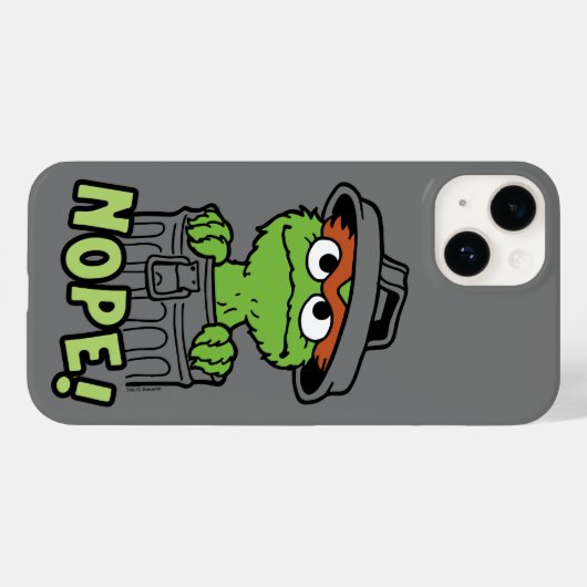 Sesamstraat | Oscar de Grouch Nope! Case-Mate iPhone Case (Achterkant (horizontaal))