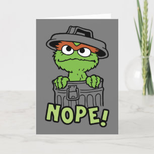Sesamstraat Oscar de Grouch Nope! Feestdagen Kaart