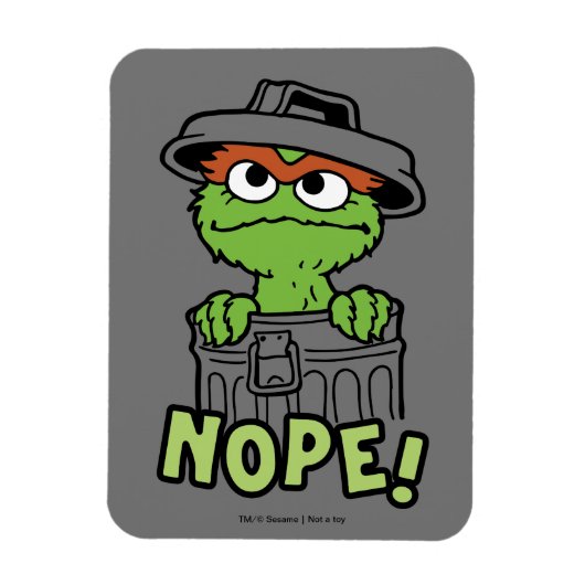 Sesamstraat | Oscar de Grouch Nope! Magneet (Verticaal)