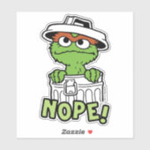 Sesamstraat | Oscar de Grouch Nope! Sticker (Vel)
