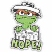 Sesamstraat | Oscar de Grouch Nope! Sticker (Voorkant)