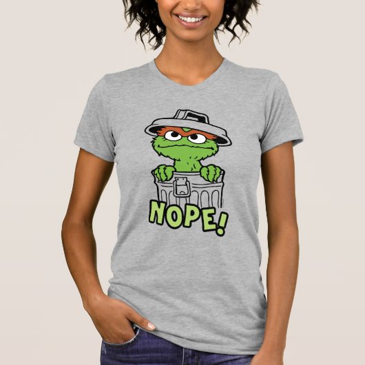 Sesamstraat | Oscar de Grouch Nope! T-shirt (Voorkant)