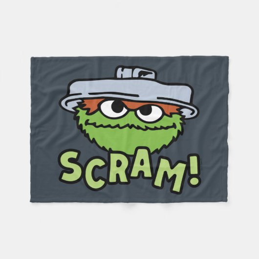 Sesamstraat | Oscar de Grouch Scram! Fleece Deken (Voorkant (Horizontaal))