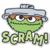 Sesamstraat | Oscar de Grouch Scram! Sticker (Voorkant)