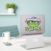 Sesamstraat | Oscar de Grouch Scram! Sticker (Laptop op bureau)