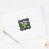 Sesamstraat | Oscar de Grouch Scram! Vierkante Sticker (Envelop)