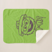 Sesamstraat | Oscar de Grouch Sherpa Deken (Voorkant (horizontaal))