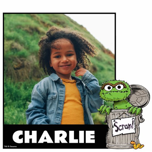 Sesamstraat | Oscar de Grouch Staand Fotobeeldje (Voorkant)