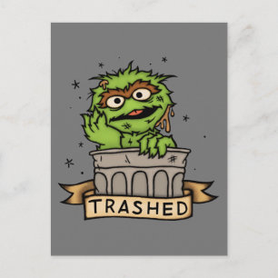 Sesamstraat Oscar de Grouch Trashed Briefkaart