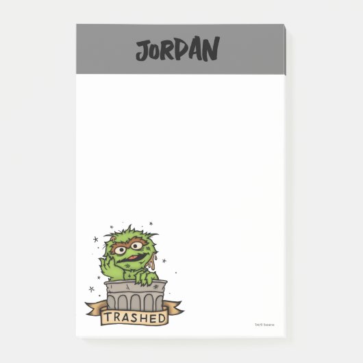 Sesamstraat | Oscar de Grouch Trashed Post-it® Notes (Voorkant)
