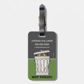 Sesamstraat | Oscar de Grouch | Uw gegevens toevoe Bagagelabel (Achterkant verticaal)