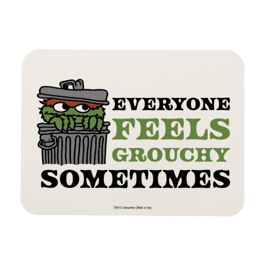 Sesamstraat | Oscar de Grouch voelt Grouchy Magneet (Horizontaal)