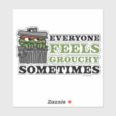 Sesamstraat | Oscar de Grouch voelt Grouchy Sticker (Vel)