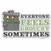 Sesamstraat | Oscar de Grouch voelt Grouchy Sticker (Voorkant)