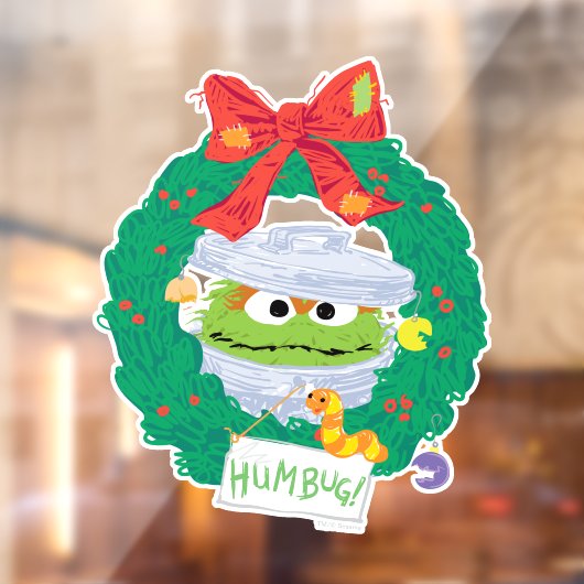 Sesamstraat | Oscar de Grouch Wreath Raamsticker (Vel 2)