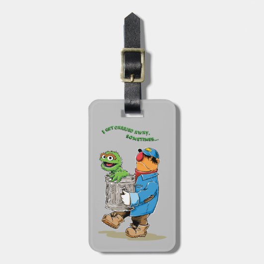 Sesamstraat | Oscar en Bruno, het Man afval Bagagelabel (Voorkant verticaal)