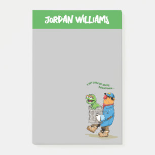 Sesamstraat Oscar en Bruno, het Man afval Post-it® Notes