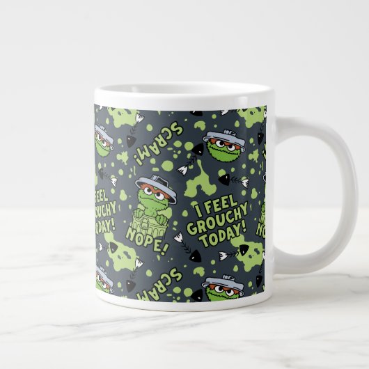 Sesamstraat | Oscar het Grouch Phrase Pattern Extra Grote Beker (Rechts)