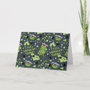 Sesamstraat Oscar het Grouch Phrase Pattern Feestdagen Kaart