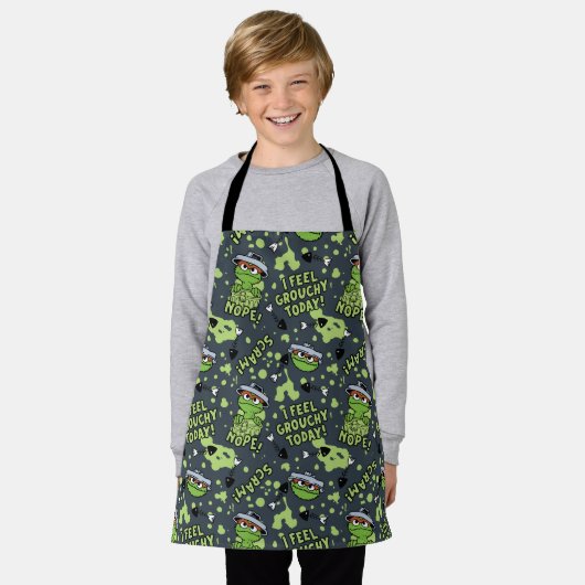Sesamstraat | Oscar het Grouch Phrase Pattern Schort (Gedragen)