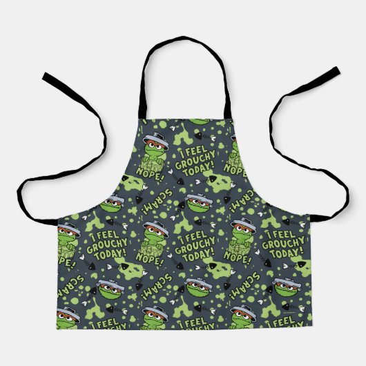 Sesamstraat | Oscar het Grouch Phrase Pattern Schort (Voorkant)