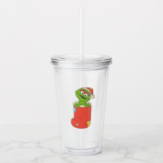 Sesamstraat | Oscar in Stocking Acryl Drinkbeker (Voorkant)