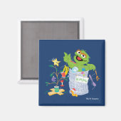 Sesamstraat | Oscar - kerstboom Magneet (Voorkant / Achterkant)