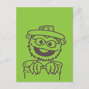 Sesamstraat Oscar the Grouch Bright Briefkaart