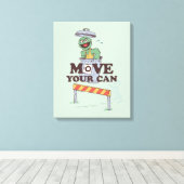 Sesamstraat | Oscar the Grouch Verplaats je blik Canvas Afdruk (Insitu (Houten vloer))