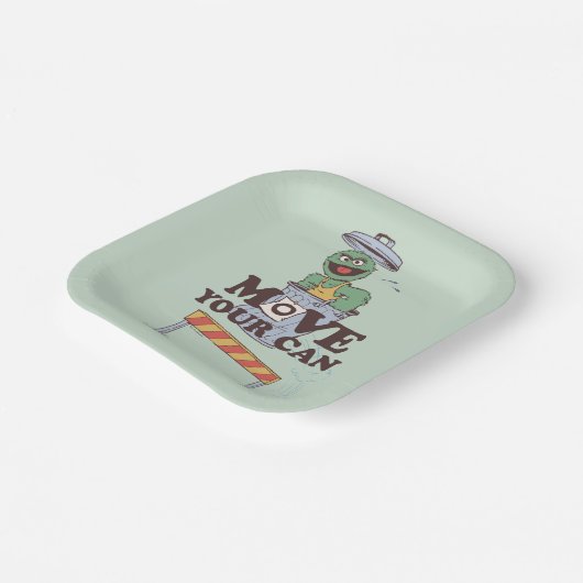 Sesamstraat | Oscar the Grouch Verplaats je blik Papieren Bordje (Gebogen)