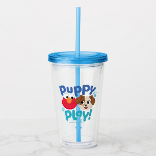 Sesamstraat   Puppy Play Elmo & Tango Acryl Drinkbeker