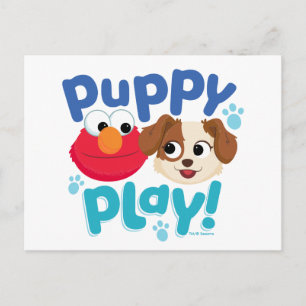 Sesamstraat   Puppy Play Elmo & Tango Briefkaart