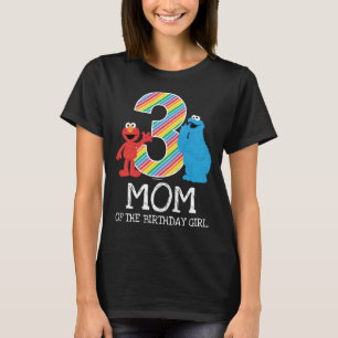 Sesamstraat Rainbow 3rd Birthday Mam T-Shirt