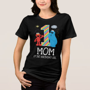 Sesamstraat Regenboog 1st Birthday Mam Tri-Blend Shirt
