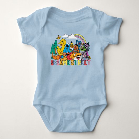 Sesamstraat | Regenbooggolf Romper (Voorkant)