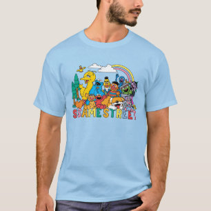 Sesamstraat Regenbooggolf T-shirt