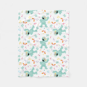 Sesamstraat   Rosita Music Scribble Pattern Fleece Deken