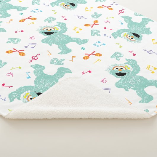 Sesamstraat | Rosita Music Scribble Pattern Sherpa Deken (3/4)