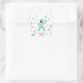 Sesamstraat | Rosita Music Scribble Pattern Vierkante Sticker (Tas)
