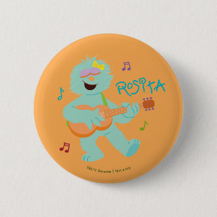 Sesamstraat   Rosita-spelgitaar Ronde Button 5,7 Cm