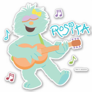 Sesamstraat Rosita-spelgitaar Sticker