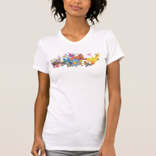 Sesamstraat Run! Tekenillustratie T-shirt